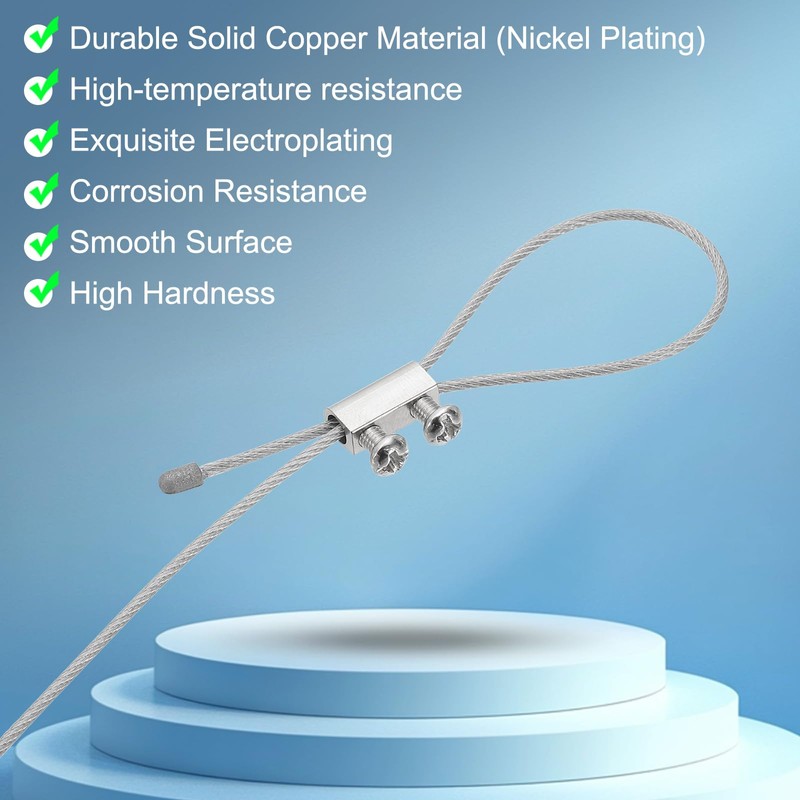 PATIKIL Wire Rope Clips 24 Pcs Metal Cable Clamp Wire