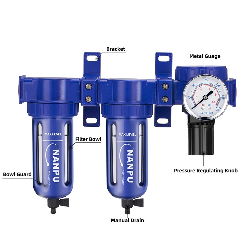 NANPU Zinc Alloy Air Drying System - Double 5 Micron
