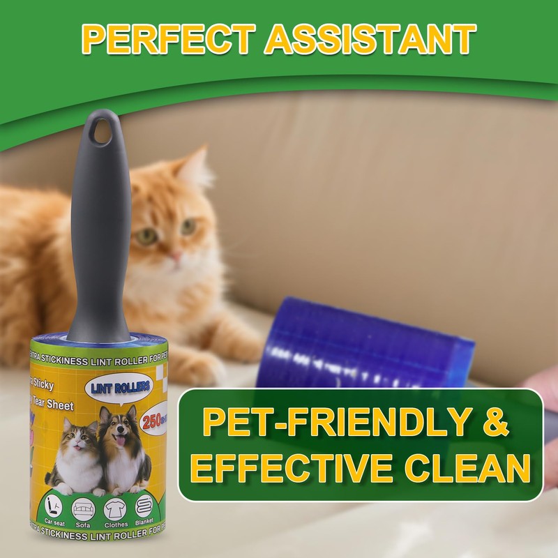 Lint Rollers Pet Hair Value Pack of 500 Sheets, Extra