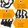 French Curly Braiding Hair 7 Packs 12 Inch Natural Black