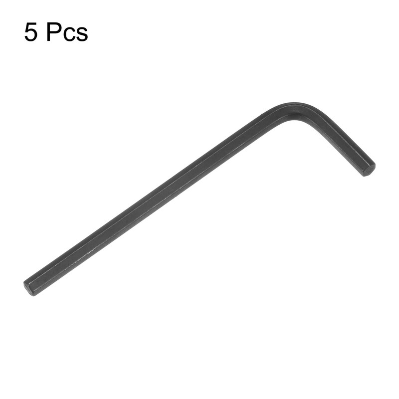 sourcing map 5pcs Hex Key Wrench 3mm L-Shape Hexagon Metric