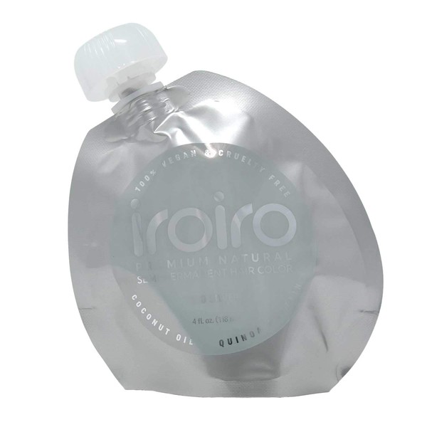 IROIRO Premium Natural Semi-Permanent Hair Color 130 Silver (8oz)