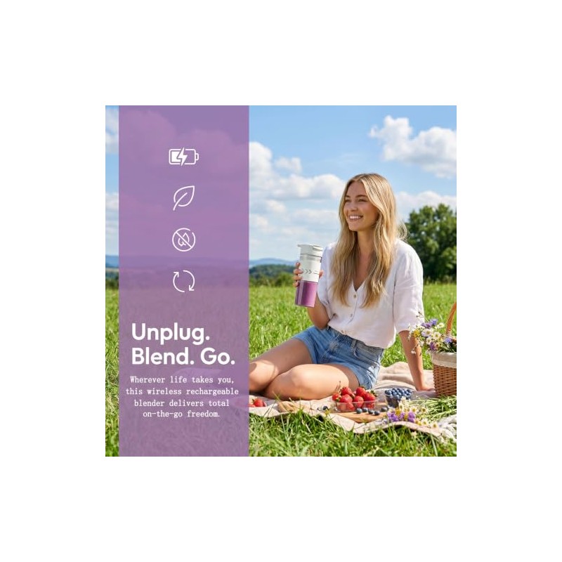 Portable Cordless Blender for Smoothies and Shakes