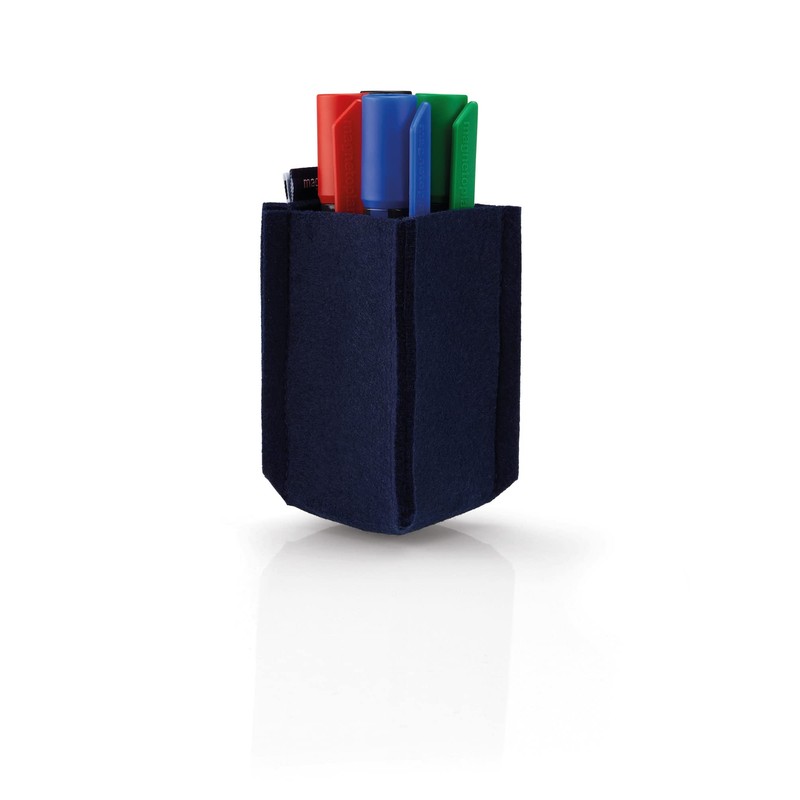 magnetoplan magnetoTray ecoAware Small Magnetic Felt Pen Holder, 6 x