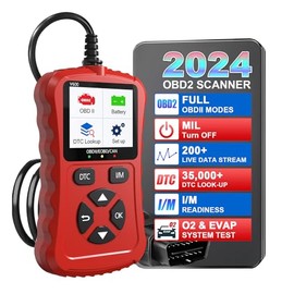 iKiKin OBD2 Scanner Code Leser Auto Diagnosegerät Automatischer Fehlercode Leser für alle OBD II/EOBD Fahrzeuge, Diagnosetool mit Fehlerspeicher Auslesen, Strahlend Rot