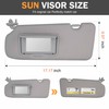 Driver Left Side Sun Visor Compatible with Honda CRV 2017