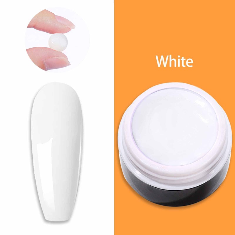 GZMAYUEN Solid Nail Extension Builder Gel 15 ml White Solid