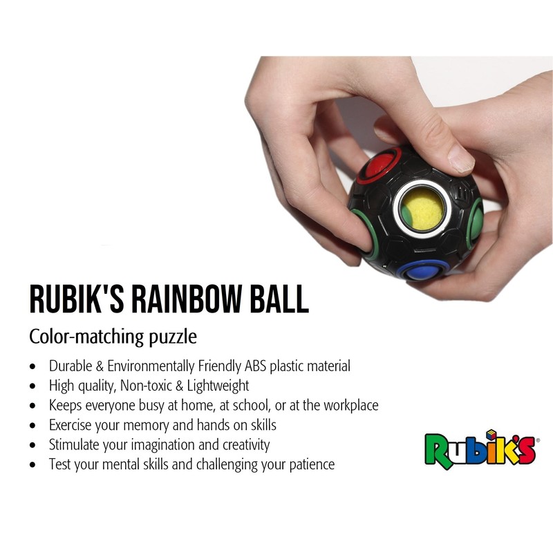Rubik's Cube Rainbow Ball Color Matching Puzzle, Fun Addictive Educational
