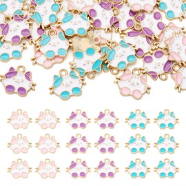 Beadthoven - Colgantes de esmalte para hacer joyas, colgantes de aleación esmaltada, pequeños colgantes de esmalte para pulseras, collares, arete, llaveros, suministros de bricolaje, Acero aleado, No