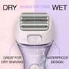 Panasonic Electric Shaver for Women, Cordless 4-Blade Shaver, Bikini Attachment,