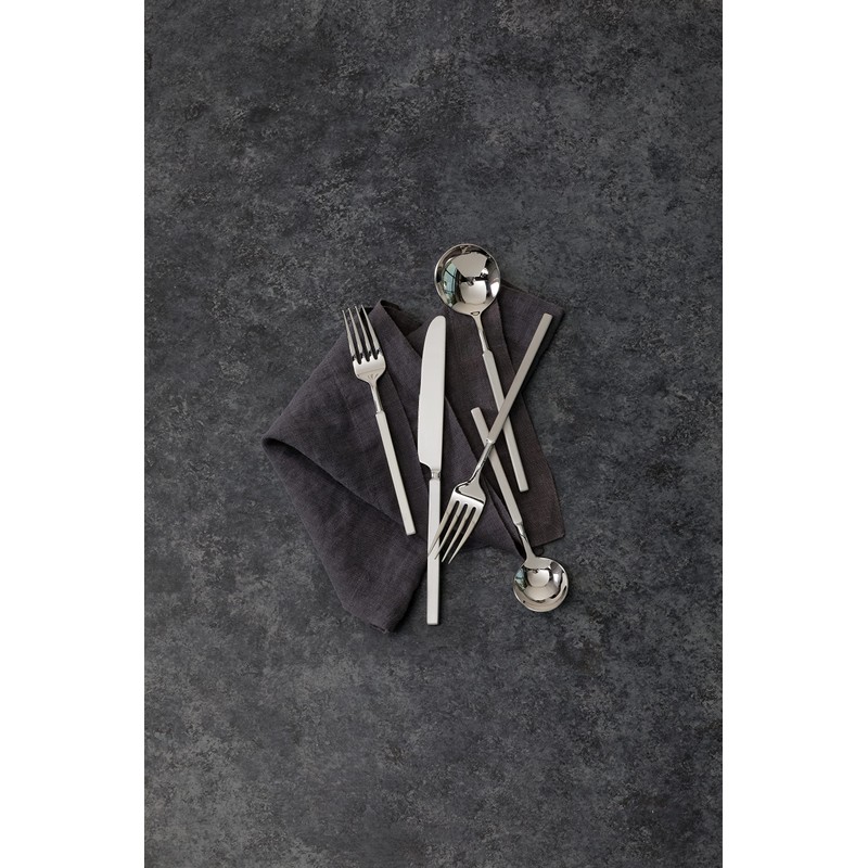 FORTESSA Jaxson 18/10 Stainless Steel Flatware, 5 Piece Place Setting