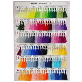 Telephone Threads AZO Free Viscose Rayon Embroidery Thread Shade Card - 480 Colour Chart
