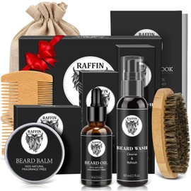 Christmas Gifts for Men - Beard Kit for Men's Self-care, Outfits Men's Grooming Routine, Anniversary | Birthday Gifts for Him Husband Boyfriend Dad Son Friend Brother, Mens Stocking Stuffers