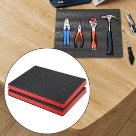 Colcolo 2 Pieces Tool Box Foam Insert,Tool Foam Sheets, Practical Tool Box Liner Packing Pads, L
