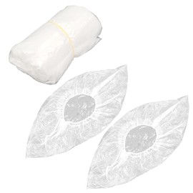 Audiofan Disposable Shoe Cover, Shoe Cover, 100 Pieces, Waterproof, Portable, Polyethylene/Non-woven Fabric, One Size Fits Most, Easy and Convenient, Unisex, Clear, Durable, Oil-Resistant, Lightweight
