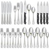 Astercook Silverware Set with Steak Knives 24-Piece Flatware Set for