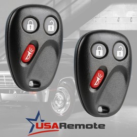 Key Fob Keyless Entry Remote with Ignition Key fits 2003-2006 Chevy Avalanche Equinox Silverado SSR Suburban Tahoe / GMC Sierra Yukon / Hummer H2 / Pontiac Torrent / Saturn Vue (LHJ011), Set of 2