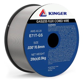 KINGER .030 Flux Core Mig Welding Wire, Mild Steel E71T-GS, 2-Pound Spool, Pack of 1