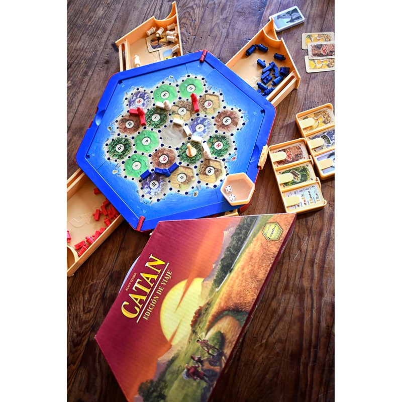 Devir Catan, Brettspiel (222579) -Reise-Edition, bunt