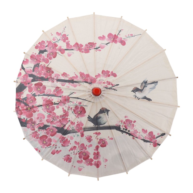 Chinese Oiled Paper Umbrella Handmade Paper Umbrella with Wood Handle