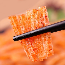 WEI LONG Chinese Special Spicy Snack Food: Spicy Gluten Wei Long La Tiao 5 Packages, 102g x 5 Pack