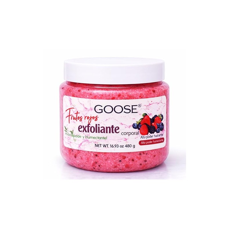 GOOSE Body Scrub Exfoliante Corporal 480 g – Frutos Rojos,