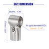 sourcing map T Pipe Clamp Connector 2pcs Structural Pipe Connector