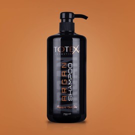 Totex Argan Saç Şampuanı | Nemlendirici ve Besleyici | Derinlemesine Nemlendirme | Hasarlı Saçların Hızlı Onarımı | Tüm Saç Tipleri İçin 750 ml