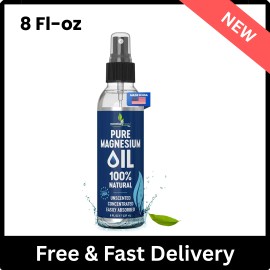 Pure Magnesium Oil Spray 8oz - Topical Magnesium Spray for Sleep Extra Strength