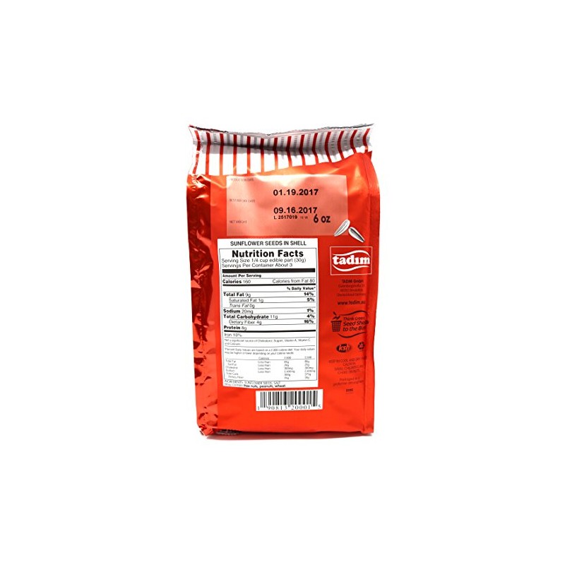 Tadim Sunflower Seeds 170 Gr / 6 Oz (Salted, Single