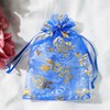 FAVORTALK Organza Bags Small 30 Pcs Jewellery PouchesGold Rose Pattern