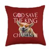 King Charles III Coronation Crowning Celebration 2023 Crown Throw Pillow