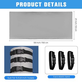 Klimaanlage Abluftschlauch Isolierung,Tragbare Klimaanlagen Schlauchabdeckung Mit Verschlussgurten,150cm Isolierhülle für Abluftschlauch Klimagerät mit 5 Zoll Und 5,9 Zoll Durchmesser