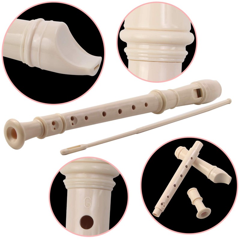 SANNIX 3 Pack 8 Hole Soprano Descant Recorder Instrument for