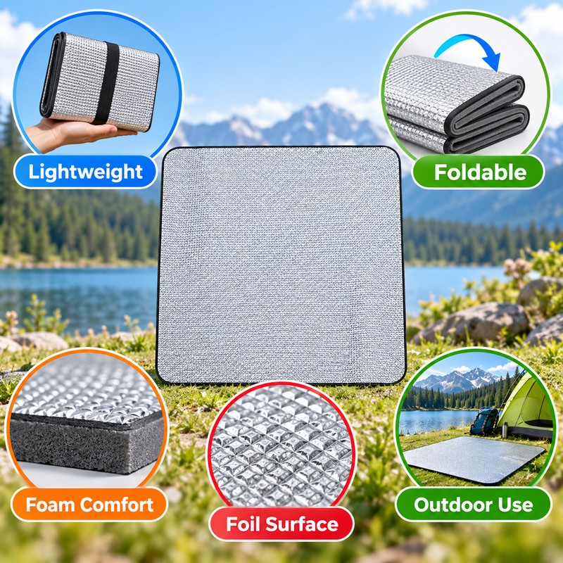 Portable Camping Foam Mat for Outdoor Use – Lightweight Aluminum