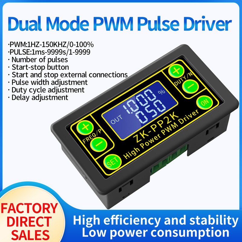ZK-PP2K Signal Generator PWM Pulse Generator LED Stepper Motor Solenoid