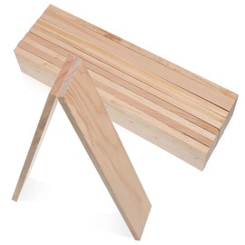 EXCEART 12pcs Rectangle Wooden Boards 7.86x1.57x0.12 inch Unfinished Wood Plaques for Crafts Panels for Painting Projects Wood Blocks