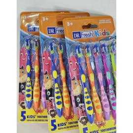 Dr. Fresh Kids Toothbrushes Dr Fresh with Extra Soft Bristles Lot of 3 Packs