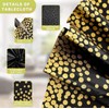 Jeffbaubl 6 Set Tablecloths and Satin Table Runner, 6 Black