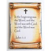 John 1:1 Bible Verse Fridge Magnet (2 x 3 inches)