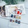 24Pcs Independence Day Press on Nails Short Square Fake Nails