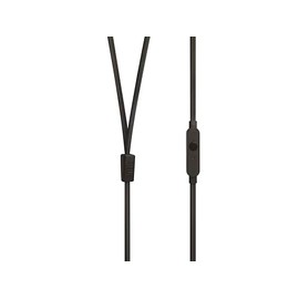 JBL Tune 110 - Auriculares intrauditivos de Sonido de Graves Puro, Control Remoto de 1 botón, micrófono y Cable Plano sin enredos (Negro)