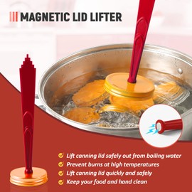 Pisol Magnetic Jar Lid Lifter and Canning Bubble Popper Remover Measurer, 3 In 1 Canning Tools Supplies for Pot Home (4PCS)