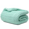 YnM Cooling Chunky Throw Blanket, Medium-Weight, Hand Knitted, Skin Friendly,