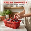 SEWOART Mini Fruit Basket with Lid 8.46X5.70X3.14In Plastic Berry Picking