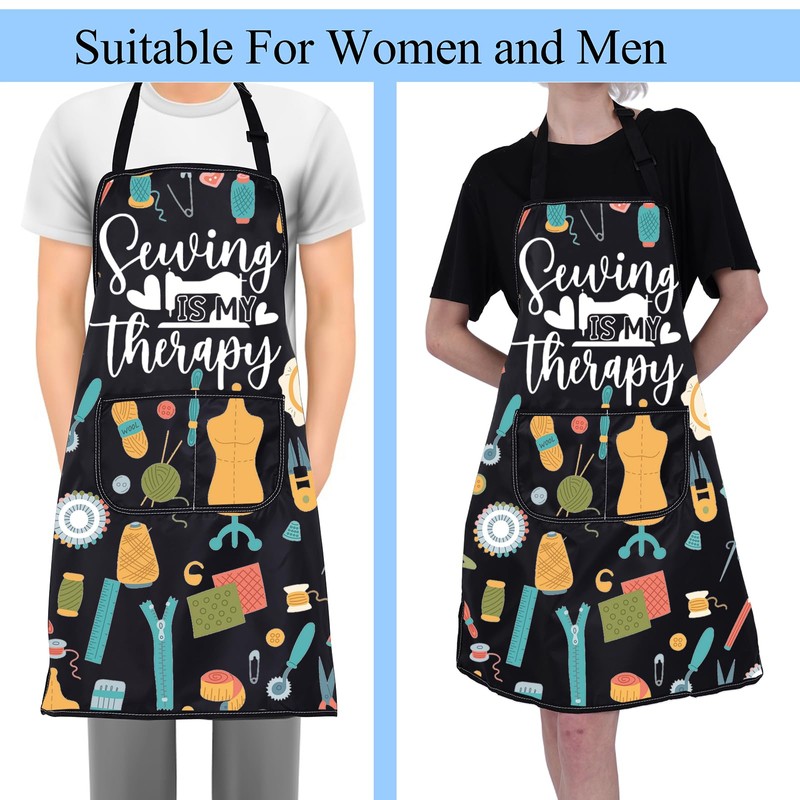 ENSIANTH Sewing Aprons for Women with Pockets Quilting Gifts for