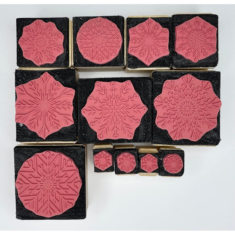 Snowflake Rubber Stamp Set