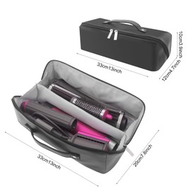 Buwico Portable Carrying Pouch for Dyson Airwrap Styler, Supersonic Hair Dryer and Attachments (Black)