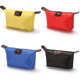 4 Pcs Bolsas de Cosméticos para Mujeres, Bolsa de Maquillaje Impermeable(A) Organizador de Artículos de Viaje Multifuncional, Bolsa de Aseo Portátil con Cremallera y Plegable