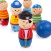 Bigjigs Toys Mini Wooden Pirate Skittles Set with 6 Skittles